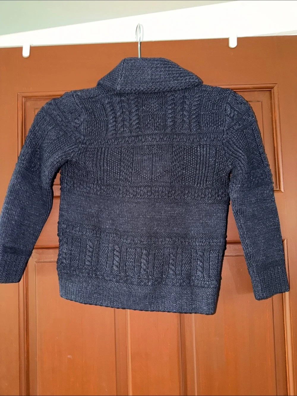 Ralph Lauren Kids Navy Shawl-Collar Knit Cardigan
